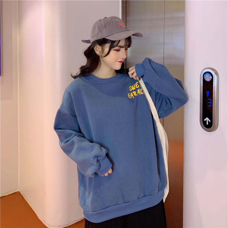 現貨代發跨境臺灣抓絨加厚衛衣2025秋冬新款寬鬆休閒大碼女裝上衣详情24