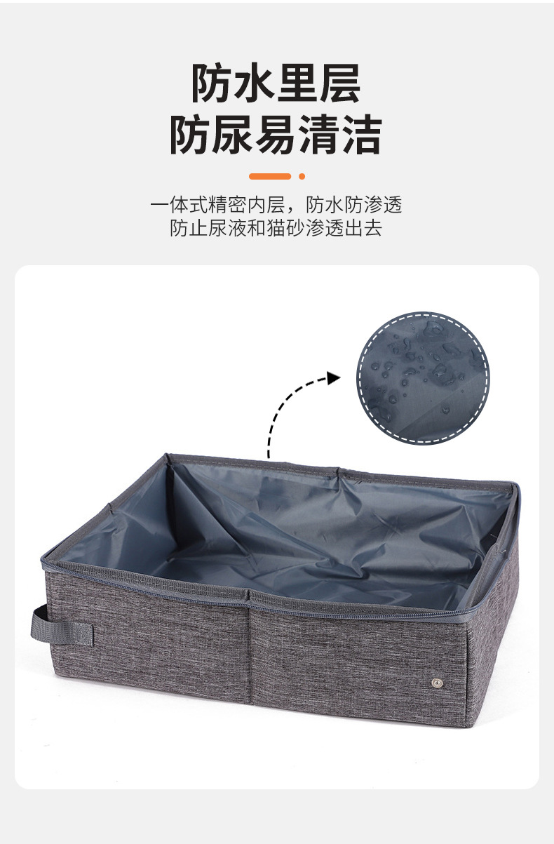 Rongka Pet Cross-border Oxford Cloth Cat Litter Box Bag: Simple, individual, foldable, waterproof travel cat bag, portable cat bag for going out pic 5