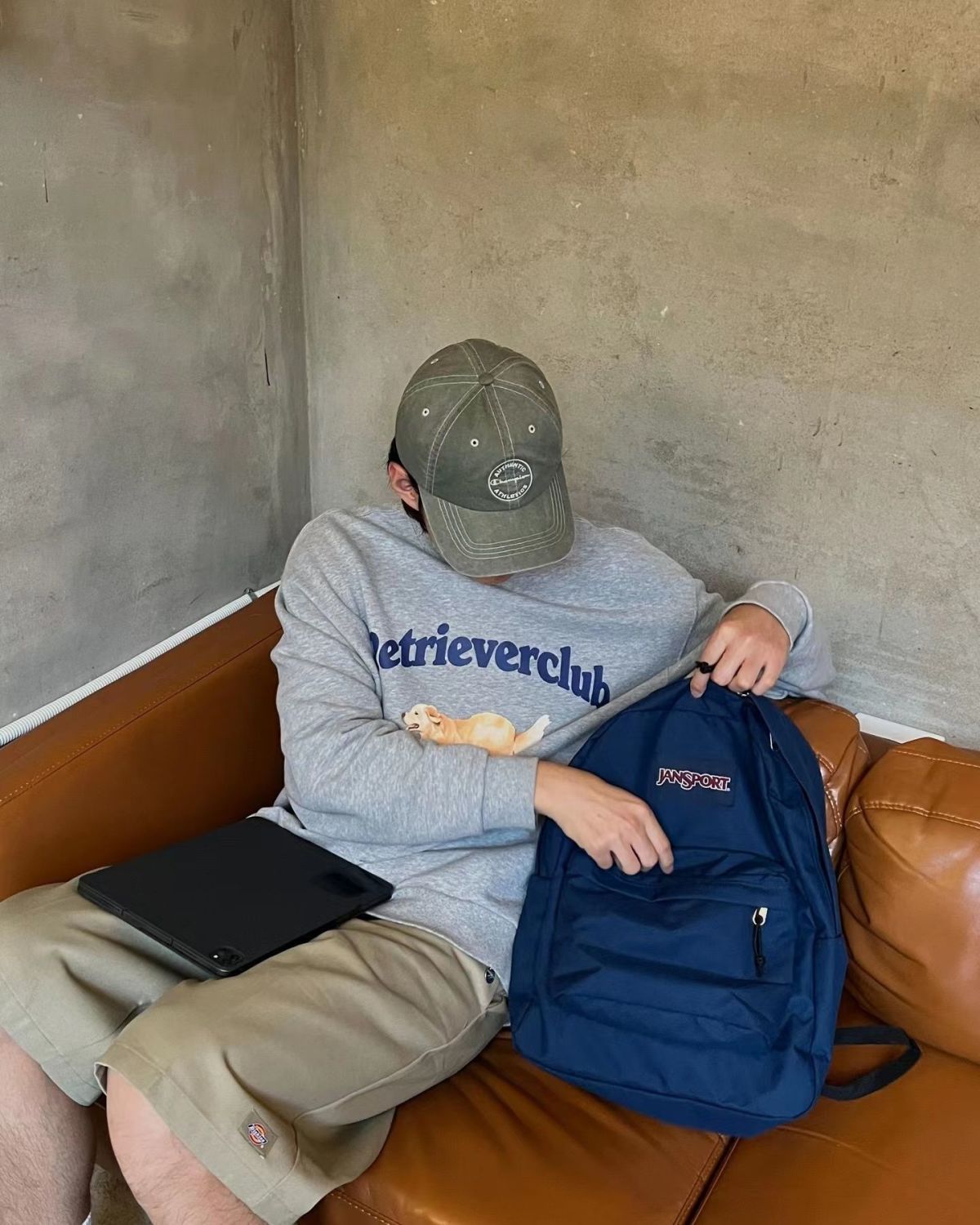 跨境外贸JANSPORT双肩包学生书包男女款背包蝶漾青漾雾霾蓝可代发详情40