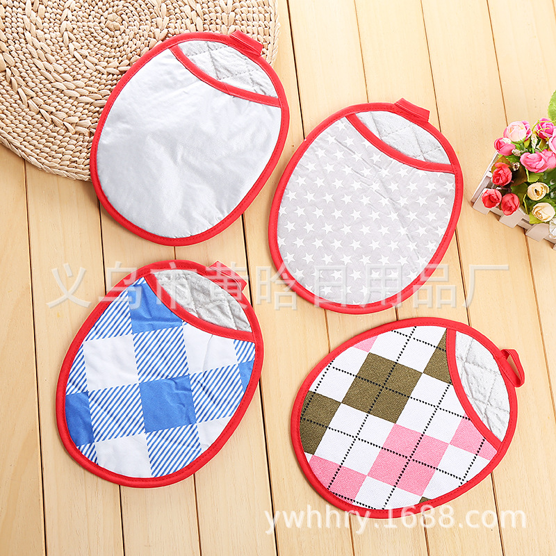 【 Chi Jia 】 Household kitchen heat-resistant gloves can be used as placemats. Enlarged oval microwave heat-resistant pads pic 4