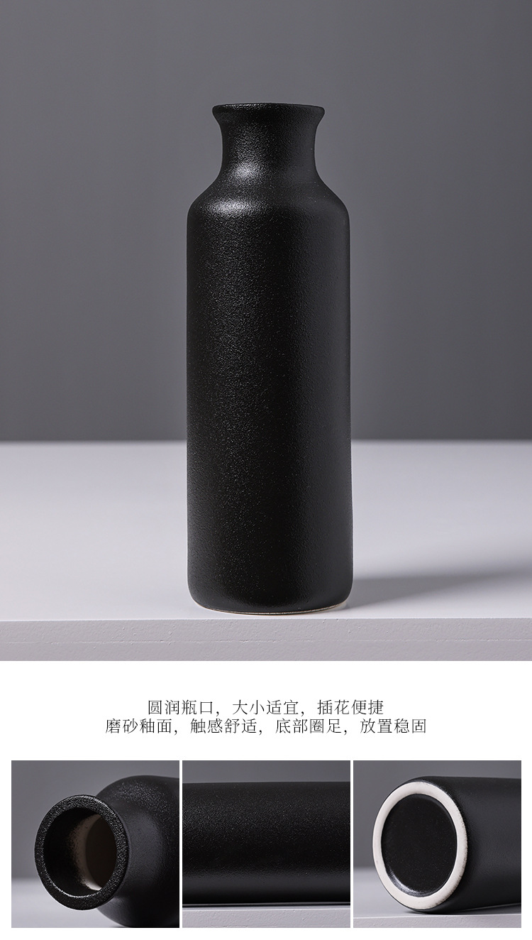 2025北欧创意陶瓷花瓶摆件套装高级感酒店家居客厅玄关桌面餐桌插花干花装饰品详情10