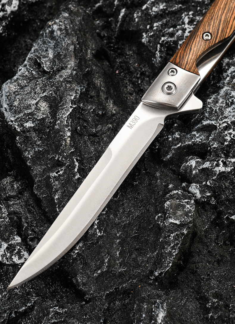 A must-have Damask pattern folding knife for outdoor camping. Made of high-hardness stainless steel, it features a quick-opening design, is compact and portable, and is a versatile and practical folding knife pic 22