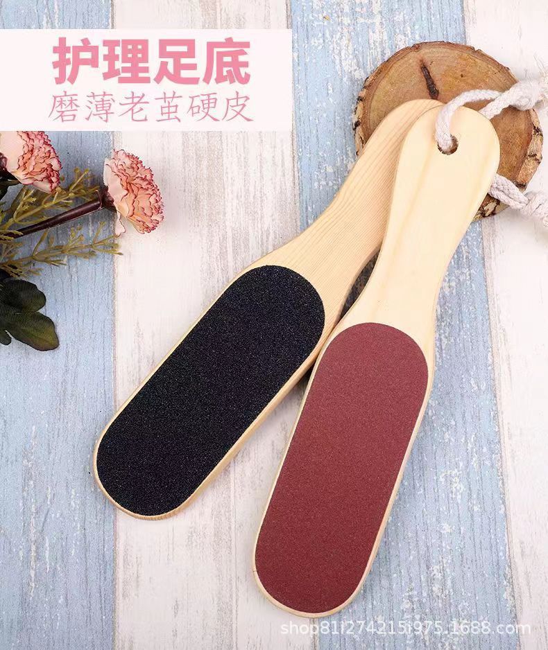Solid wood double-sided foot sander main body, other types of foot care tools pic 1