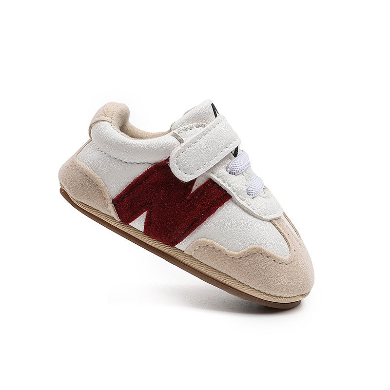 0-1岁宝宝防滑6-9-12个月男女婴儿软底防滑学步鞋运动拼色小白鞋详情11