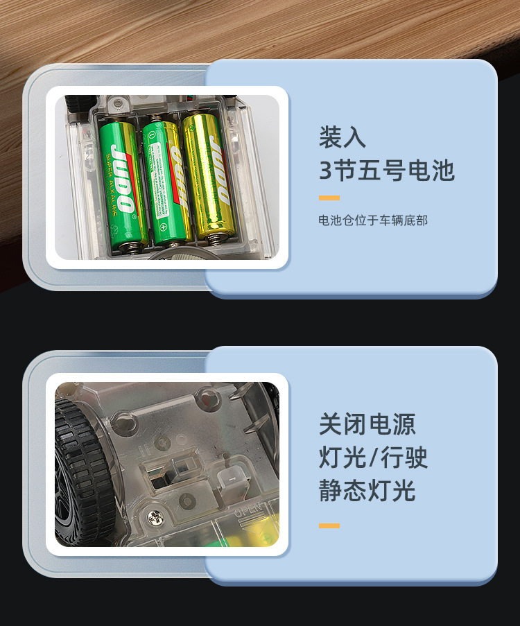 新品电动开门警察车音乐灯光万向小汽车仿真越野车模型男孩玩具车详情8