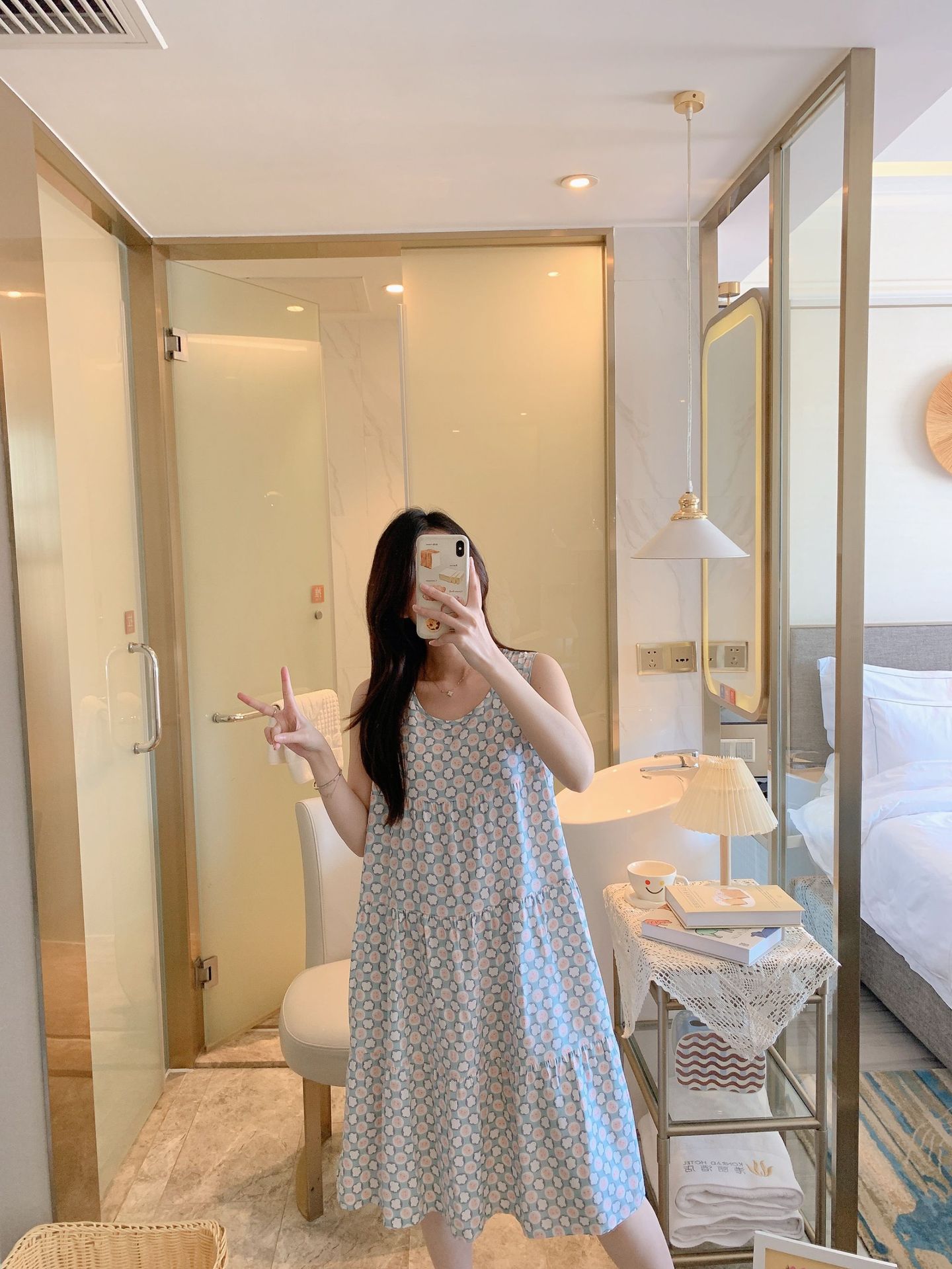 棉绸睡裙女时尚无袖大码印花薄款直播推荐套装可外穿睡衣家居服详情31