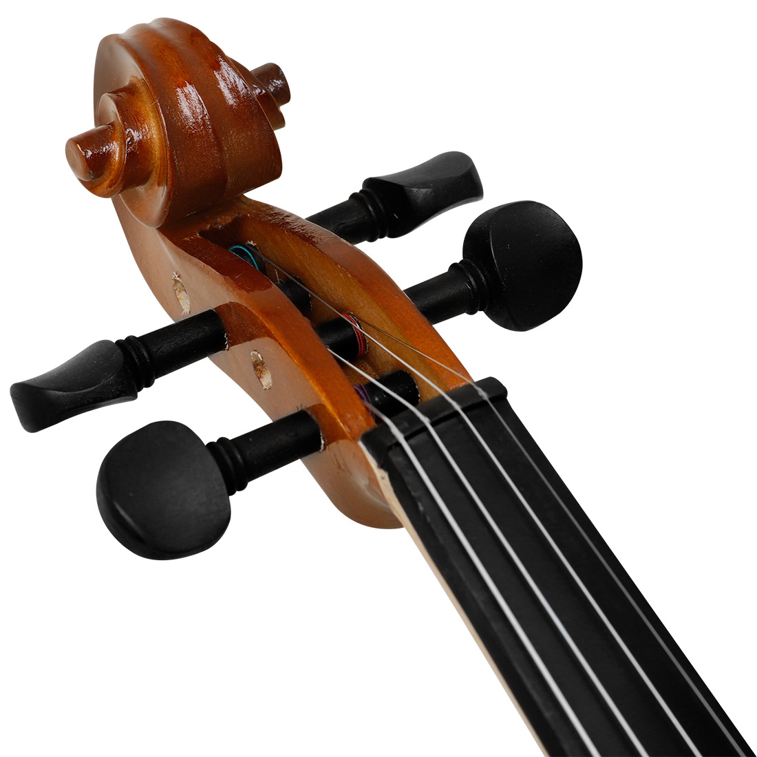 Multi-functional violin set: bow, case, shoulder rest, tuner, rosin, strings, chin rest, fingerboard, stickers, guitar stand, door handle, gloves, storage, suitable for saxophone pic 13