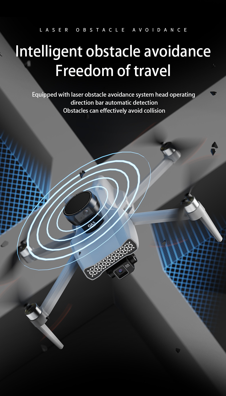 Cross-border unmanned aerial vehicle three-axis gimbal GPS positioning automatic return, brushless high-definition aerial photography, laser obstacle avoidance remote control screen pic 25