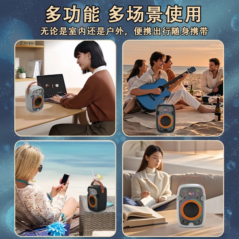 炫酷新款机甲蓝牙音箱创意 赛博朋克机械手提无线RGB低音炮小音响详情9