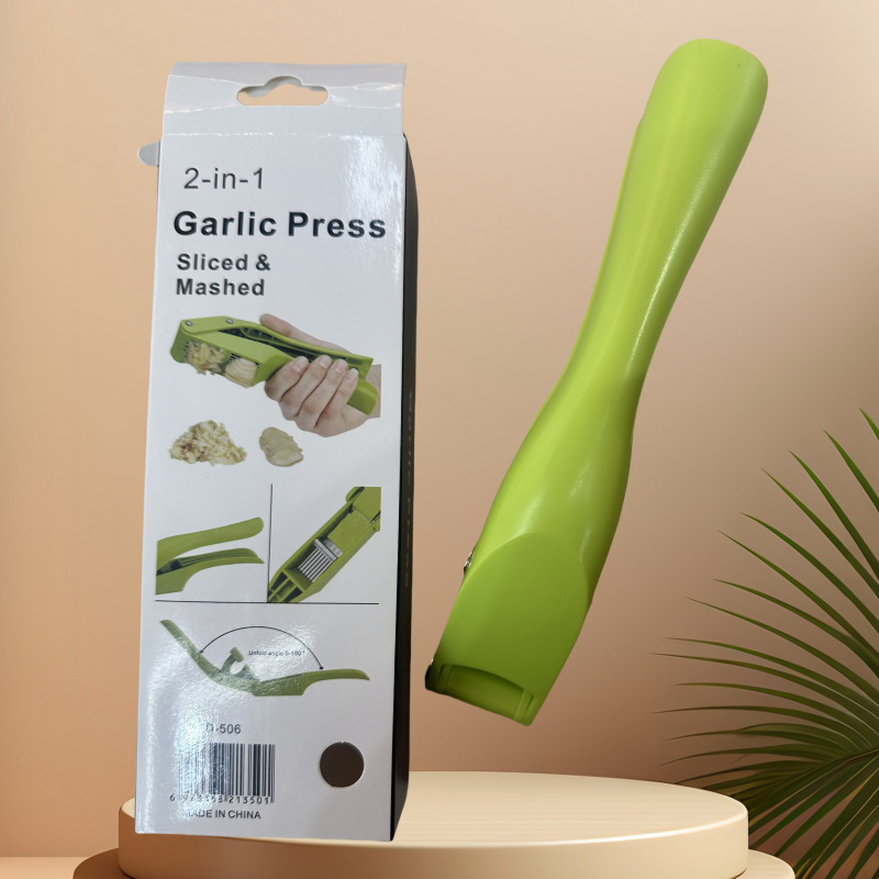 Cross-border stainless steel two-in-one manual garlic press, garlic pounding machine, multi-functional garlic cutter, garlic picker, household garlic puree press pic 12