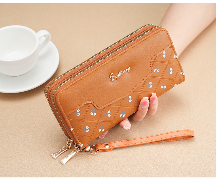 钱包女生长款新款韩版简约拼接手拿包wallet零钱包卡包女士高级感详情15