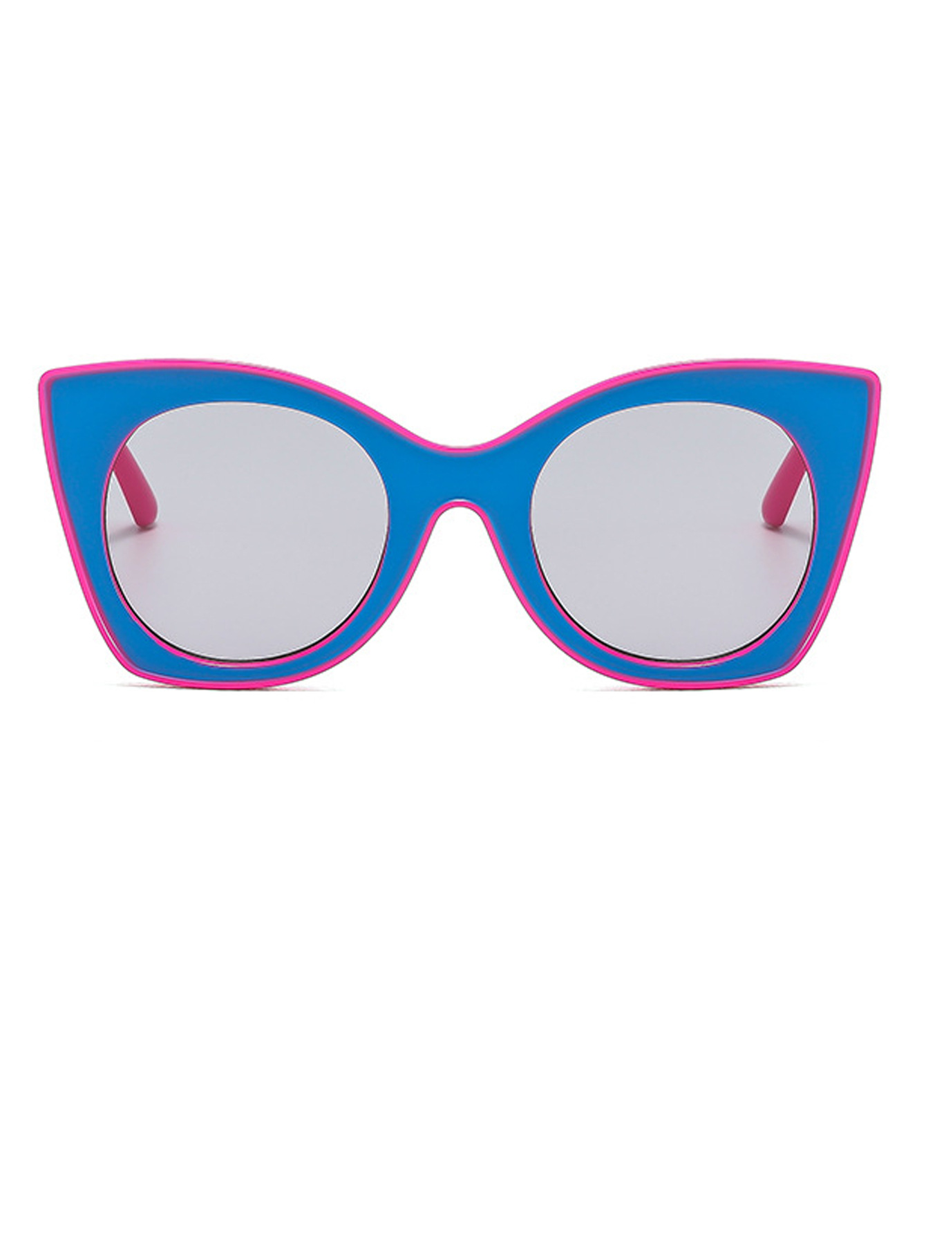 Fashionable and personalized color-blocking sun protection sunglasses, cross-border European and American trend anti-blue light flat sunglasses frame pic 8