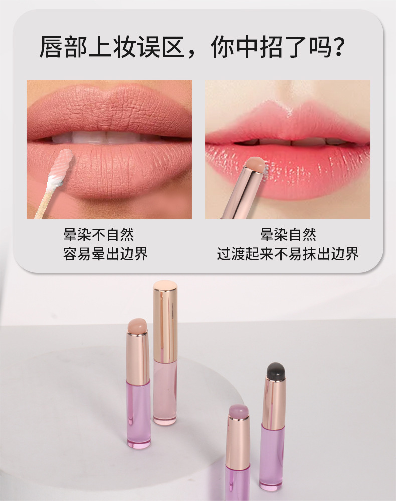 Q Soft finger pad silicone lip brush comes with a lid for lipstick, smudging, lip balm makeup brush, mini dust-proof and concealer multi-purpose brush pic 3
