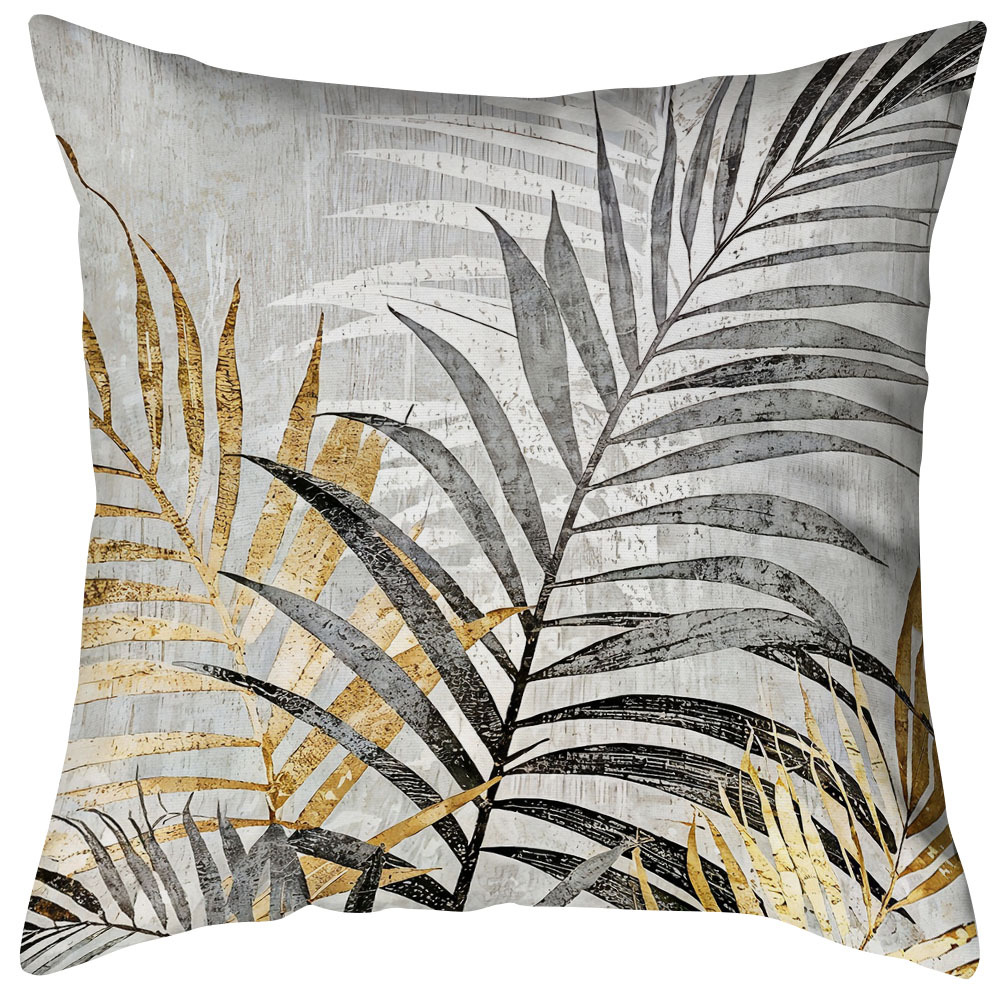 亚马逊热销夏季热带植物抱枕套亚麻装饰客厅沙发办公室靠垫套批发详情8