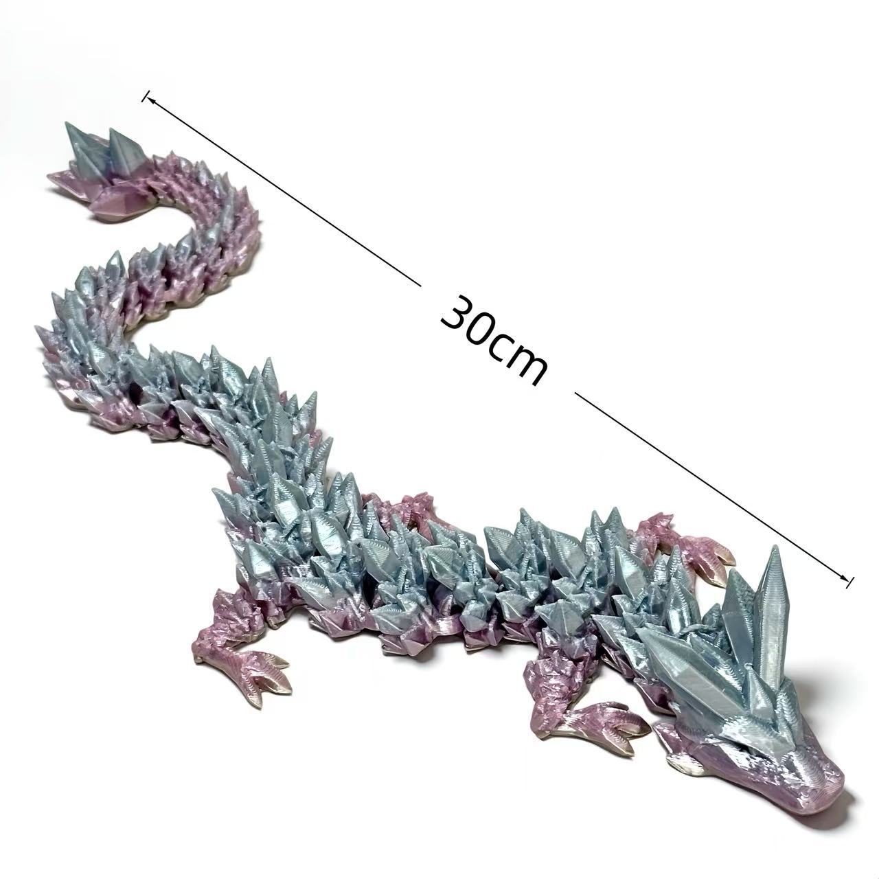 3d打印关节龙跨境热销摆件关节可活动创意水晶龙手办玩具装饰批发详情11