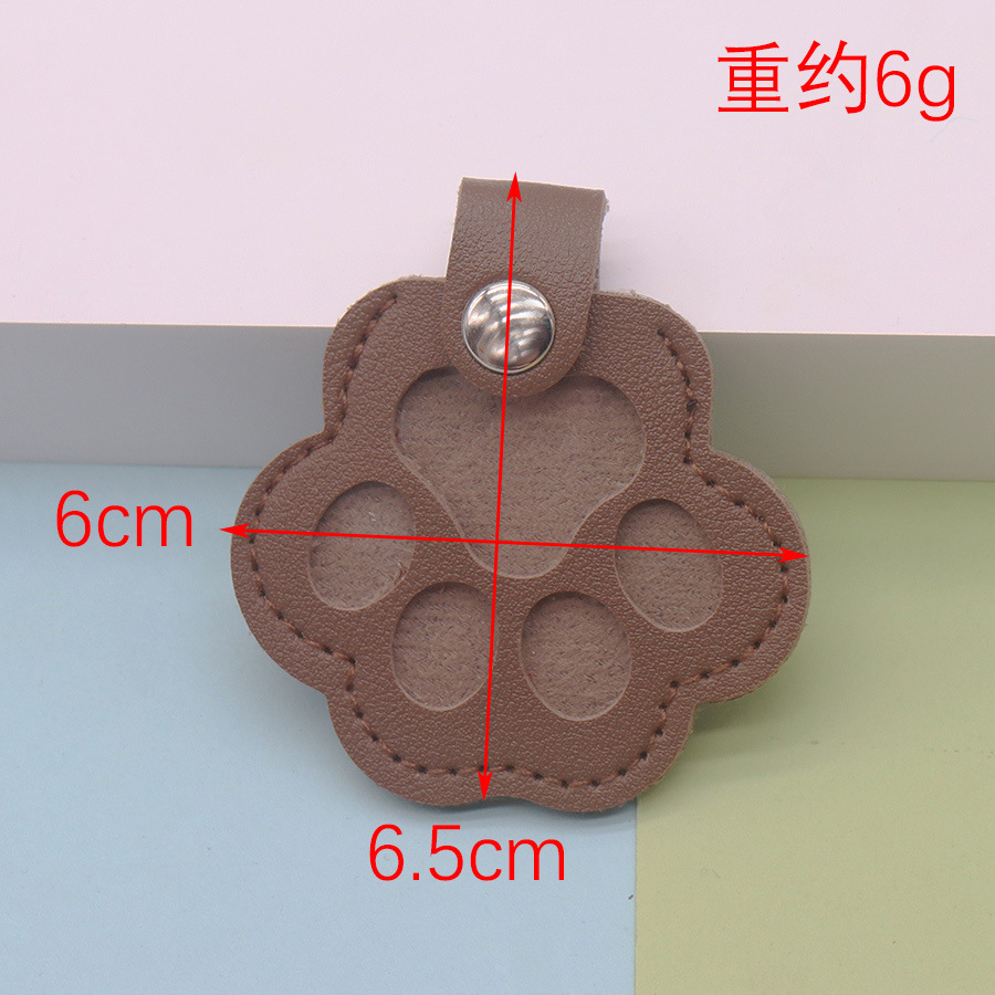 Paw print cat commemorative plate, popular pet dog hair portable keychain pendant, PU hair tag storage bag for pets pic 1