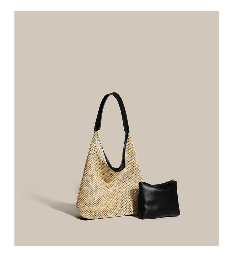 新款ins复古草编托特包单肩大包包女士休闲大容量夏天度假沙滩包详情16