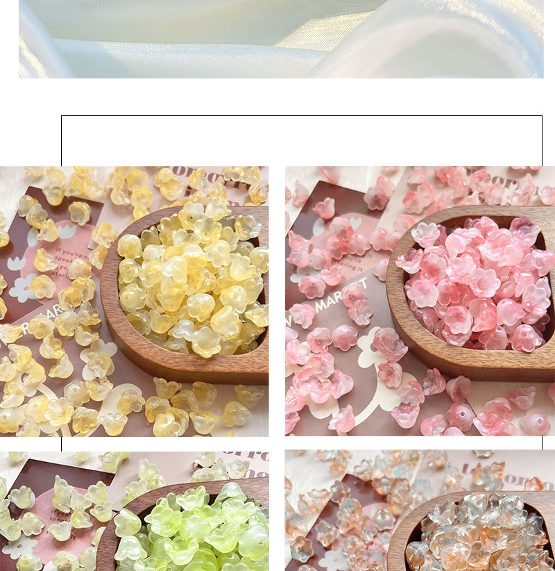 古风铃兰花琉璃串珠子服饰配件2024新品手链玻璃散珠手工diy材料详情6