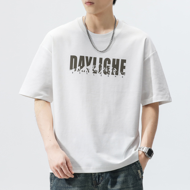 2025新款短袖t恤男士纯棉夏季衣服潮流大码宽松男生上衣半袖男款详情3