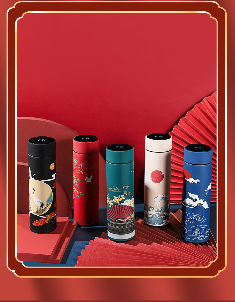 复古智能温度显示保温杯国潮商务礼品不锈钢水杯详情3