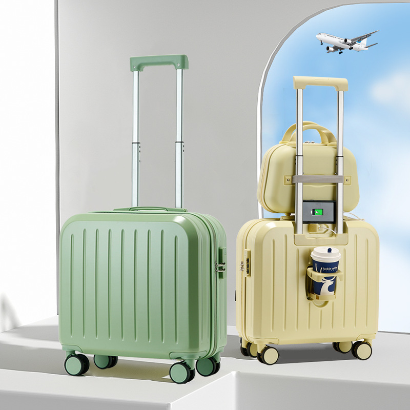 A 18-inch multi-functional small mother-and-child suitcase for women, a gift handle suitcase, a travel password suitcase with logo printing pic 2
