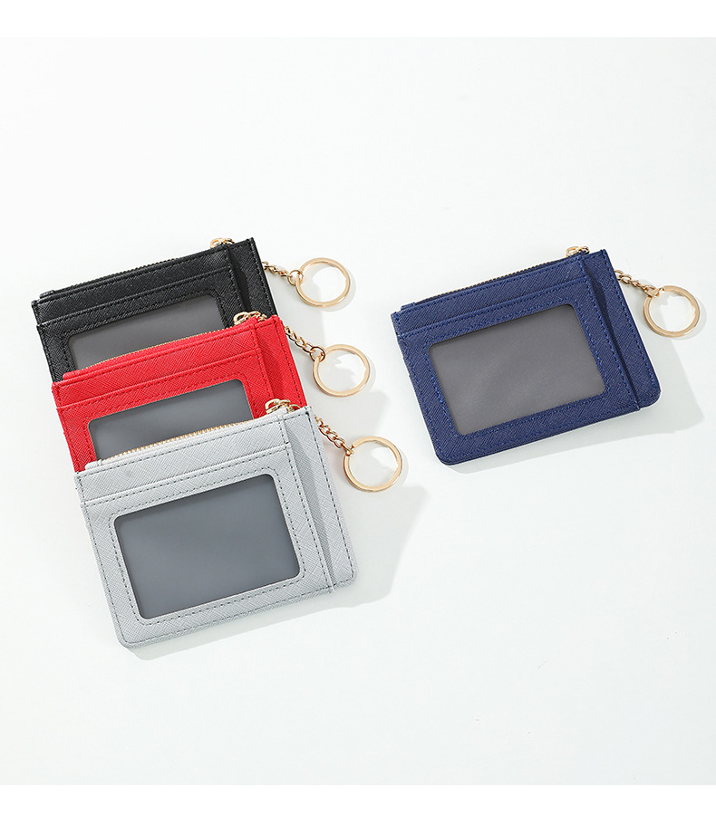 跨境多卡位PU卡包卡套钥匙零钱包可制LOGO钱包卡包厂家批发现货详情18