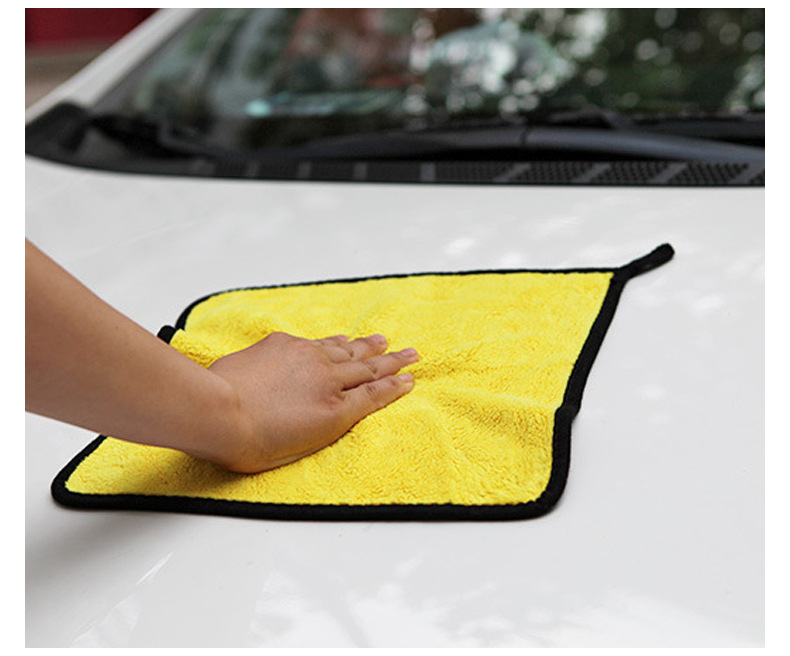 跨境清洁抹布超细纤维美容洗车毛巾吸水擦车巾双面多色擦车布批发详情21