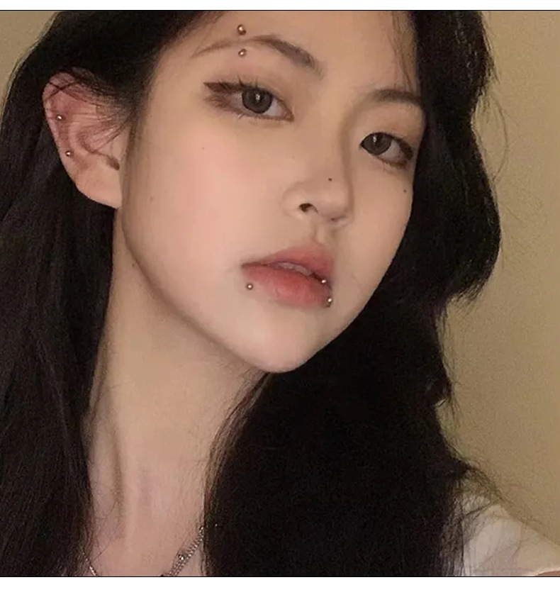 唇钉鼻钉眉钉贴新款辣妹电镀金属色亚克力钻脸部钻贴水钻贴脸饰品详情14