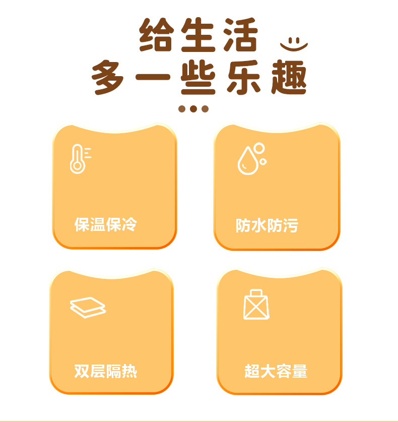 长耳款宠物便当包学生饭盒袋牛津布午餐包上班族出行手提饭盒包详情2