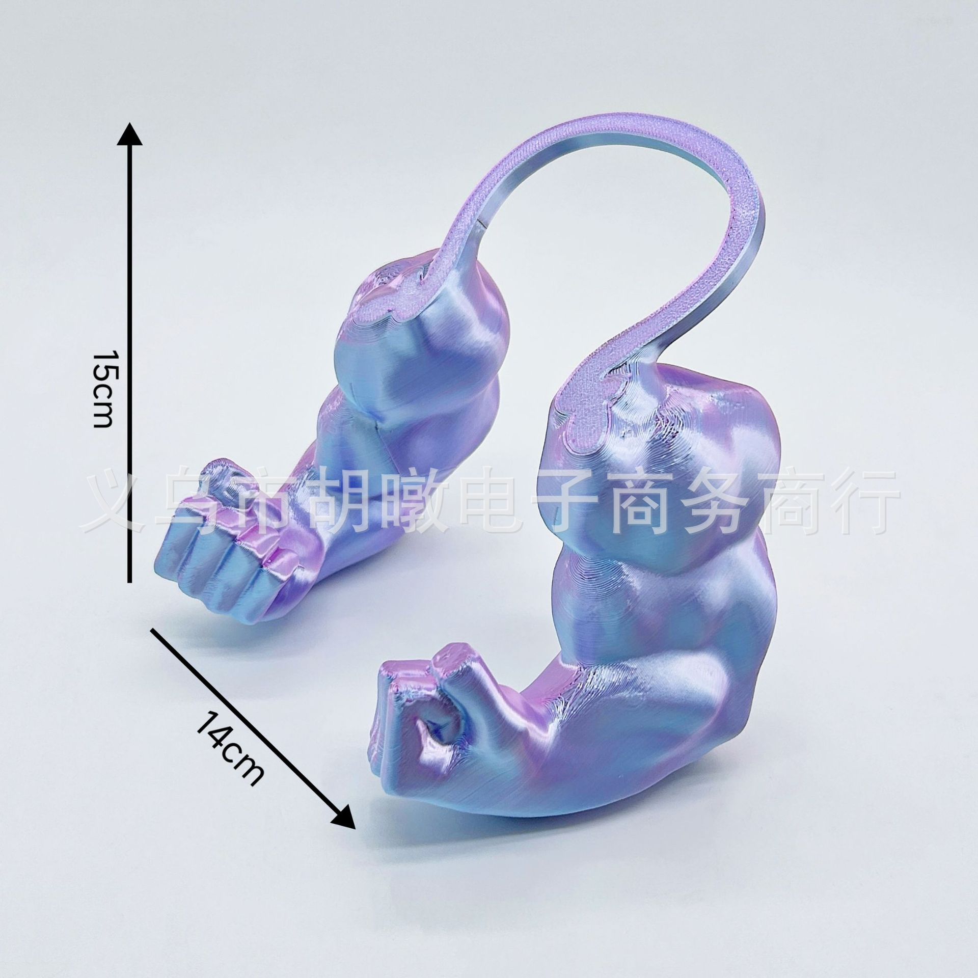 跨境Creative Green Giant arm3D打印恶搞宠物挂脖炫彩浩克手臂详情7