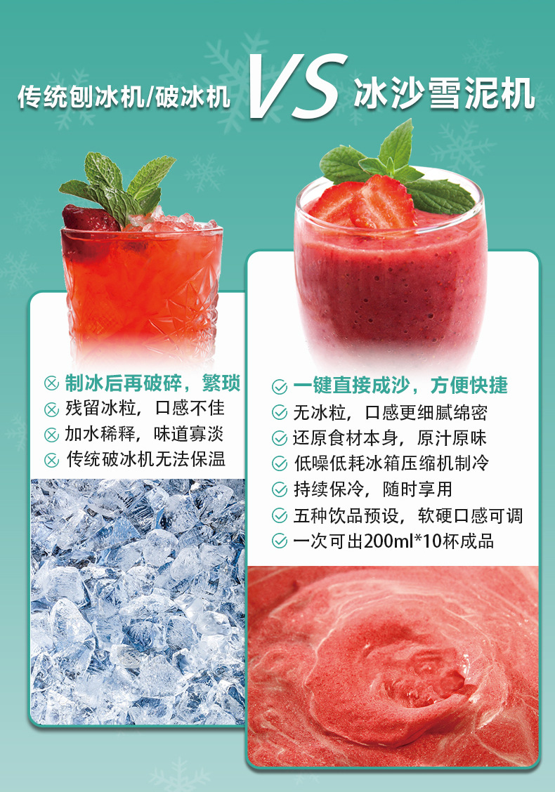 Snow melting machine, small commercial cold drink machine, household ice cream machine, milkshake ice maker, fully automatic smoothie machine, snow slime machine pic 8