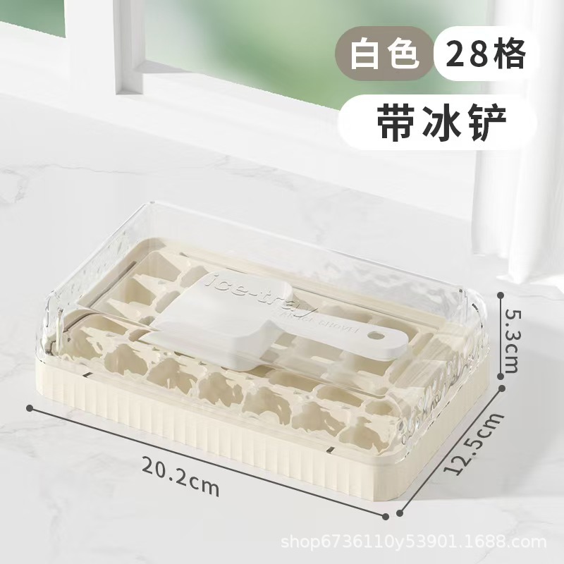 Homemade ice cube box for home use, large-capacity food-grade silicone ice storage box with lid, pressed ice cube tray pic 5
