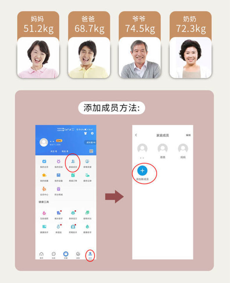 Smart body fat scale, Bluetooth weighing scale, home cute adult high-precision human body scale, health scale for fat measurement and weighing pic 17