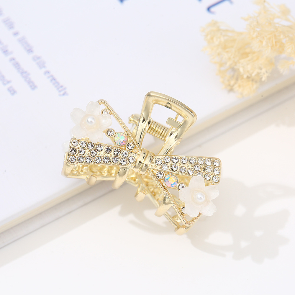 发夹夏季花朵抓夹女 可爱甜美合金半扎发小夹子小女孩鲨鱼夹批发详情18