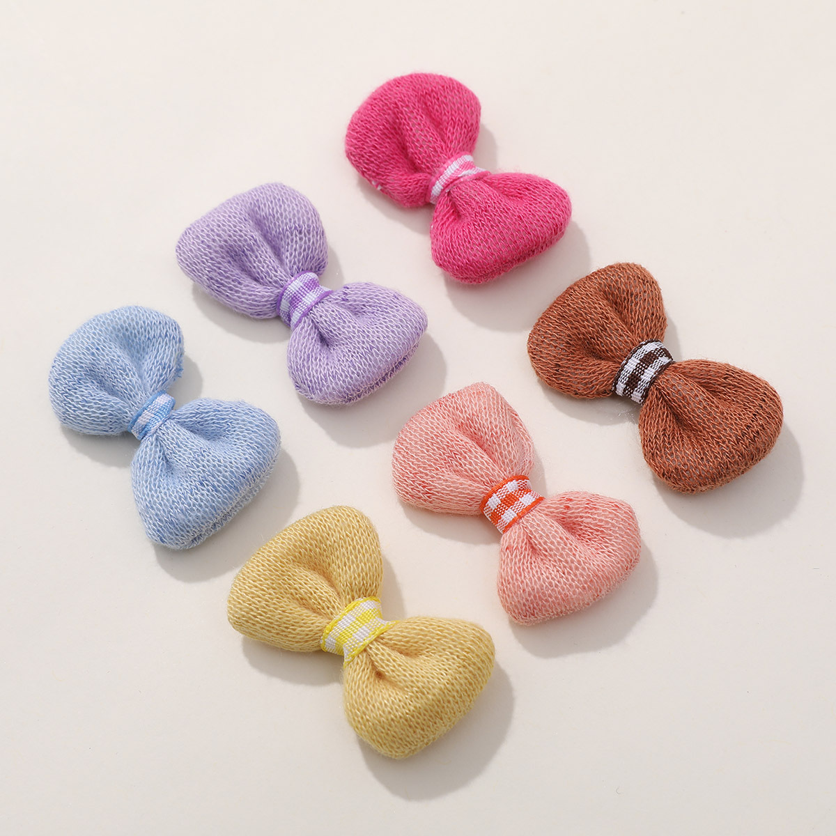 DIY Korean sweet girl cotton thread crochet bow tie accessories, baby girl headwear, hair accessories, hair tie wholesale pic 2