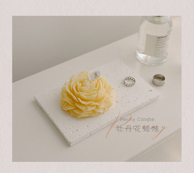 香氛伴手礼牡丹花造型蜡烛摆件氛围感礼物母亲节创意香薰蜡烛定制详情12