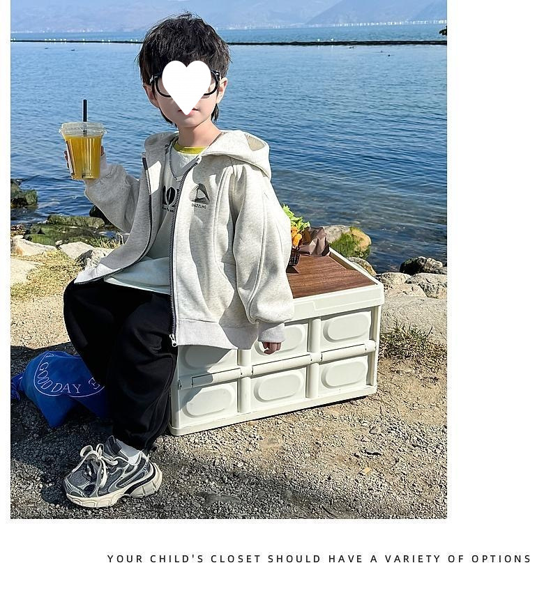 男童外套春装2024新款儿童春秋款连帽卫衣开衫休闲上衣男孩洋气潮详情10