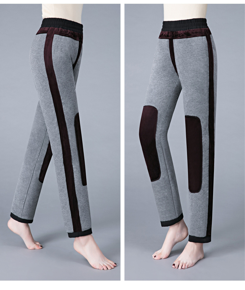Middle-aged and elderly mothers should wear loose, large-sized white duck down and thick cotton pants with knee pads for winter outerwear pic 17