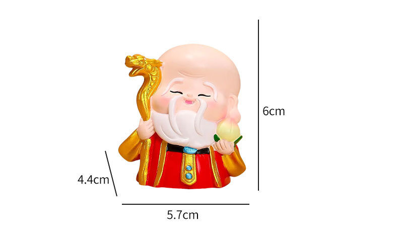 Creative and cute decorative items, office gifts for the God of Wealth, desktop decorations, resin handicrafts, high-end blind box dolls, new pic 11