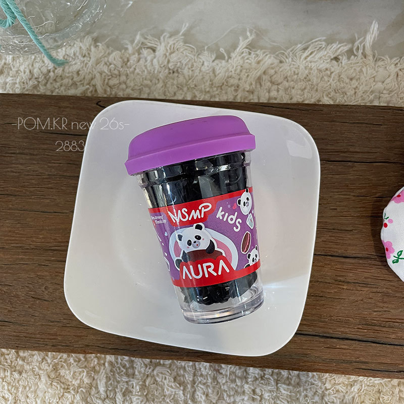 新款韩系可爱糖果色扎头发皮筋宝宝辫子一次性头绳瓶装日系发饰女详情5