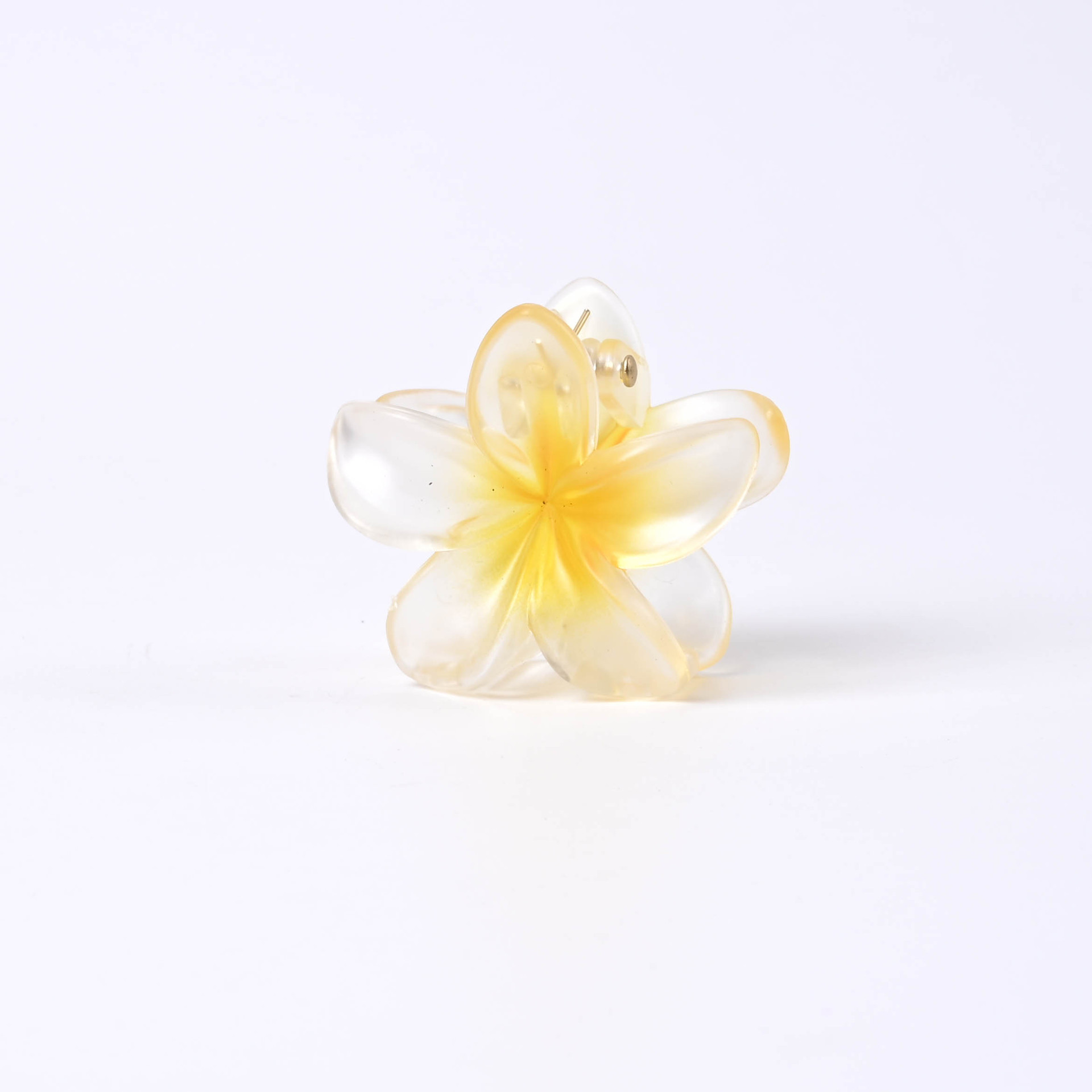 4cm matte gradient frangipani color travel essential hairpin, half-tied ponytail side clip, wholesale foreign trade supply pic 8