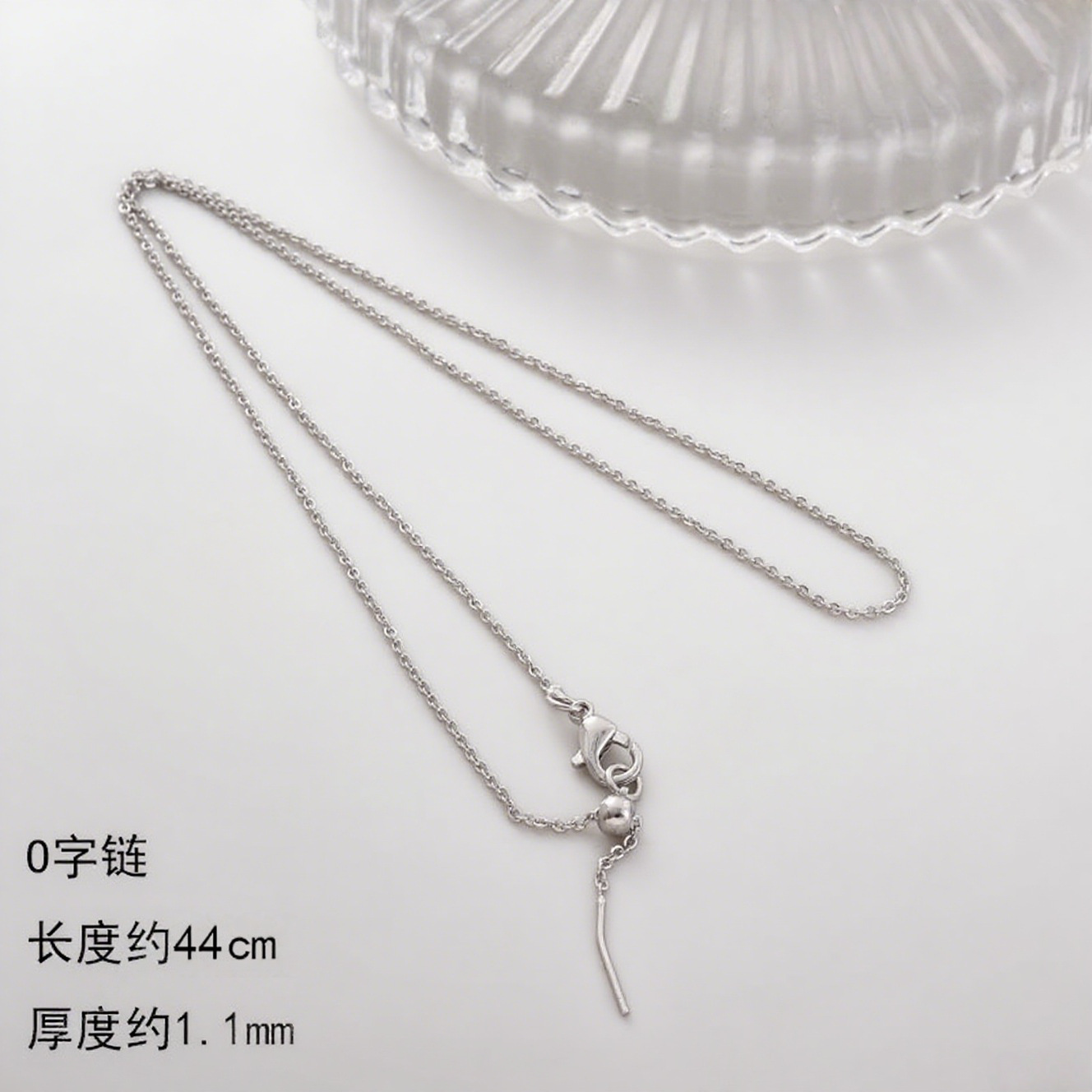 Color-preserving collarbone chain, O-shaped chain, ball chain, Chopin chain, box chain, adjustable necklace, lobster clasp, universal chain diy pic 10