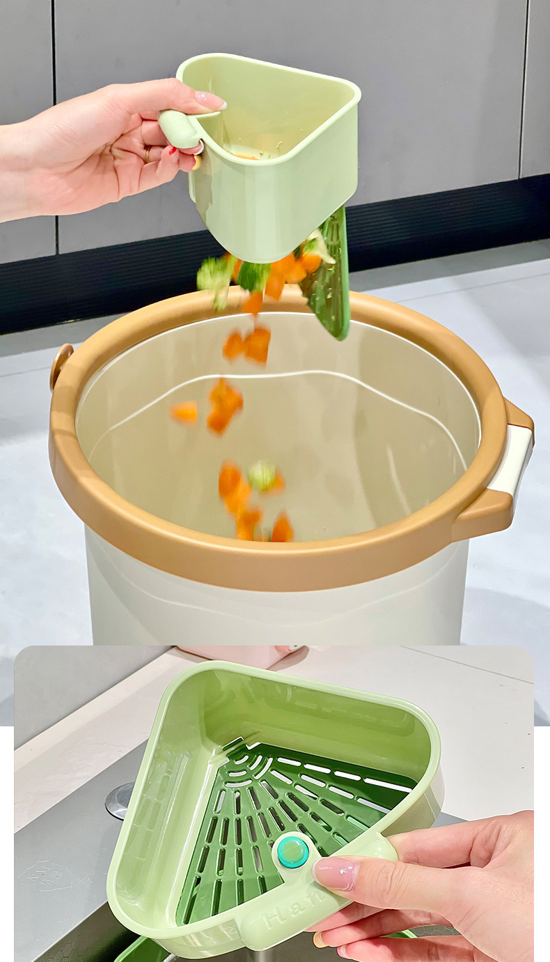 Nordic dry-wet separation draining basket, kitchen draining basket, sealed jar, filter screen, bowl rack, storage wonder pic 9