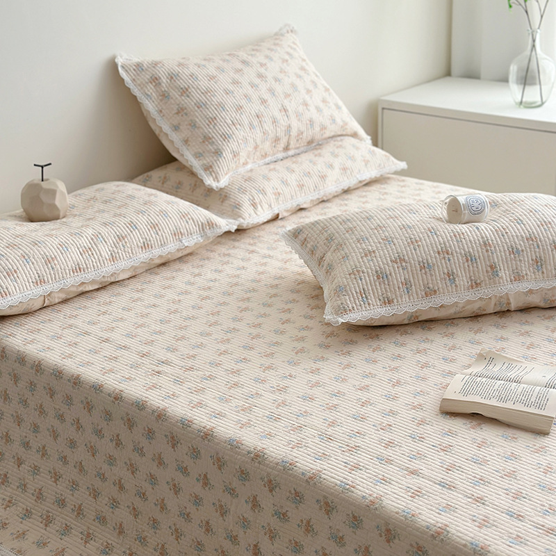 Lisa series, a three-piece set of all-cotton high-temperature sand-washed cotton bed cover, is skin-friendly, breathable and suitable for all seasons pic 46