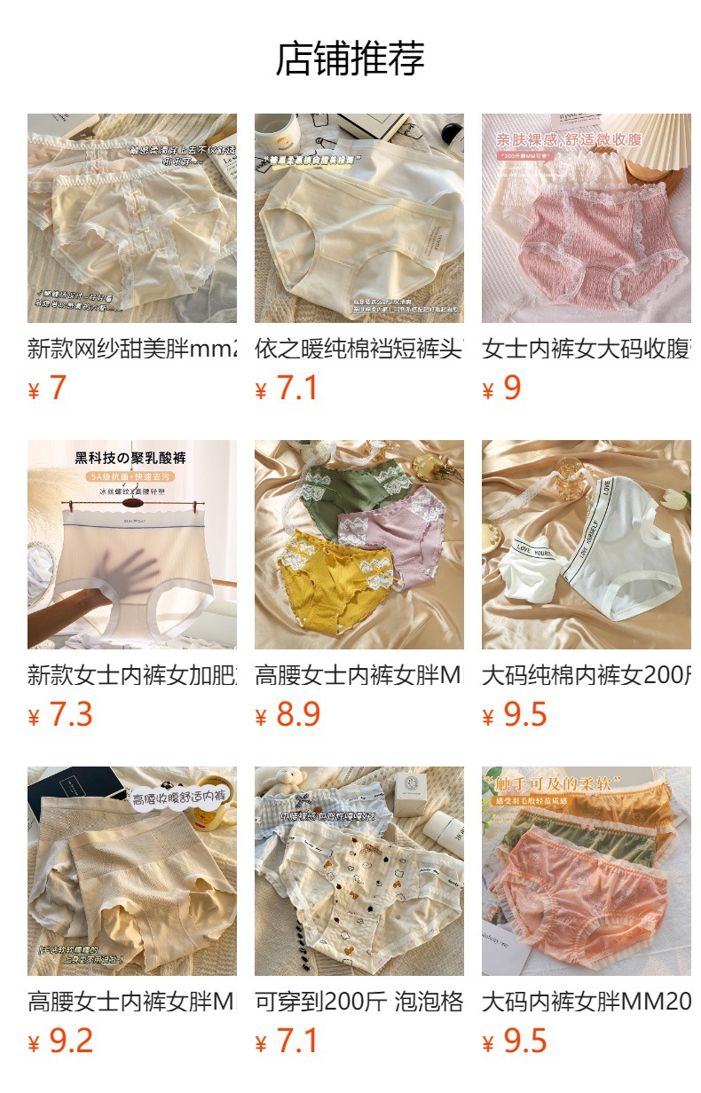 新款大码胖mm200斤中式蕾丝性感女士网纱甜美女纯欲风内裤详情18