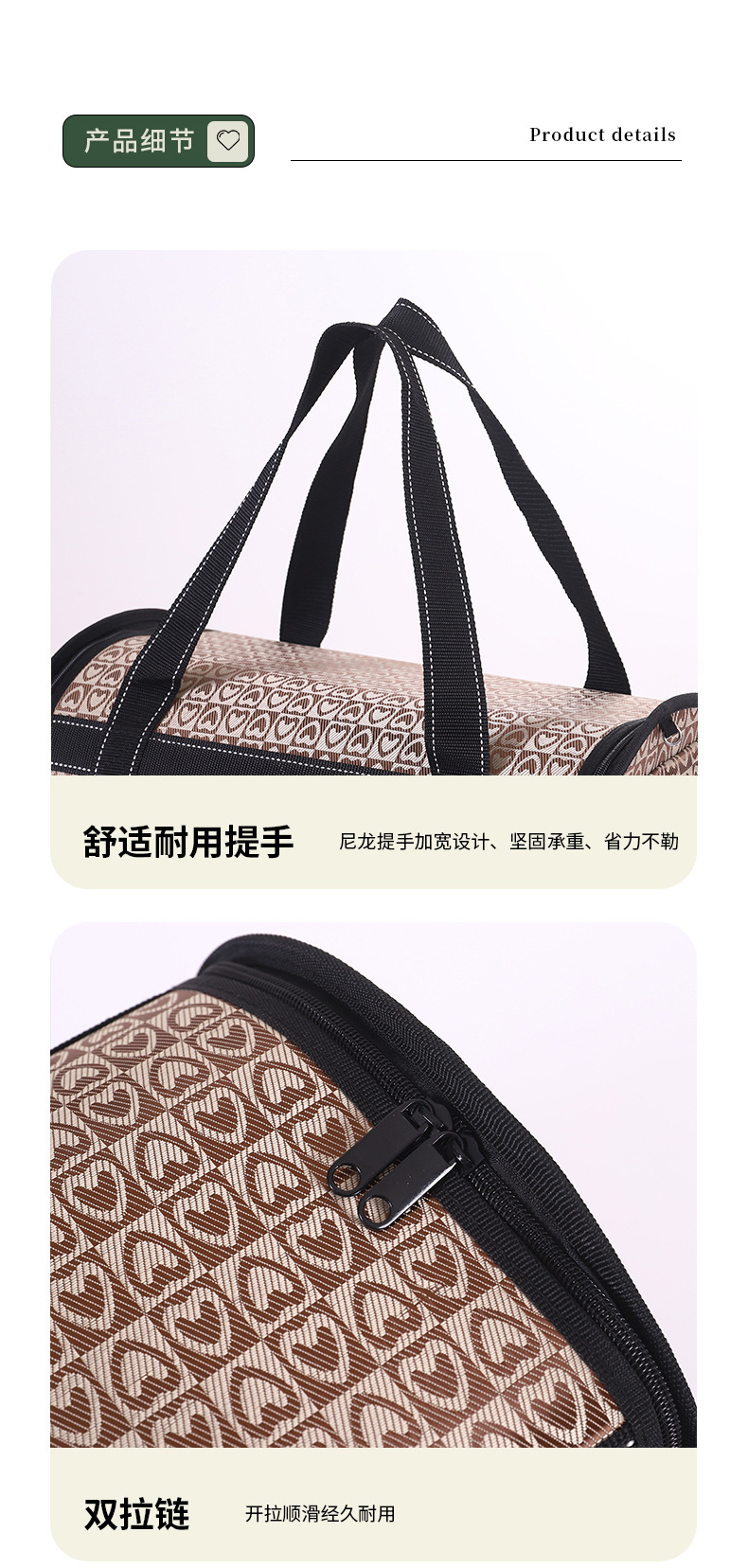 Hand-held pet bag, crossbody cat bag, window transparent mesh fabric travel single-shoulder folding breathable cat bag, portable car bag pic 7