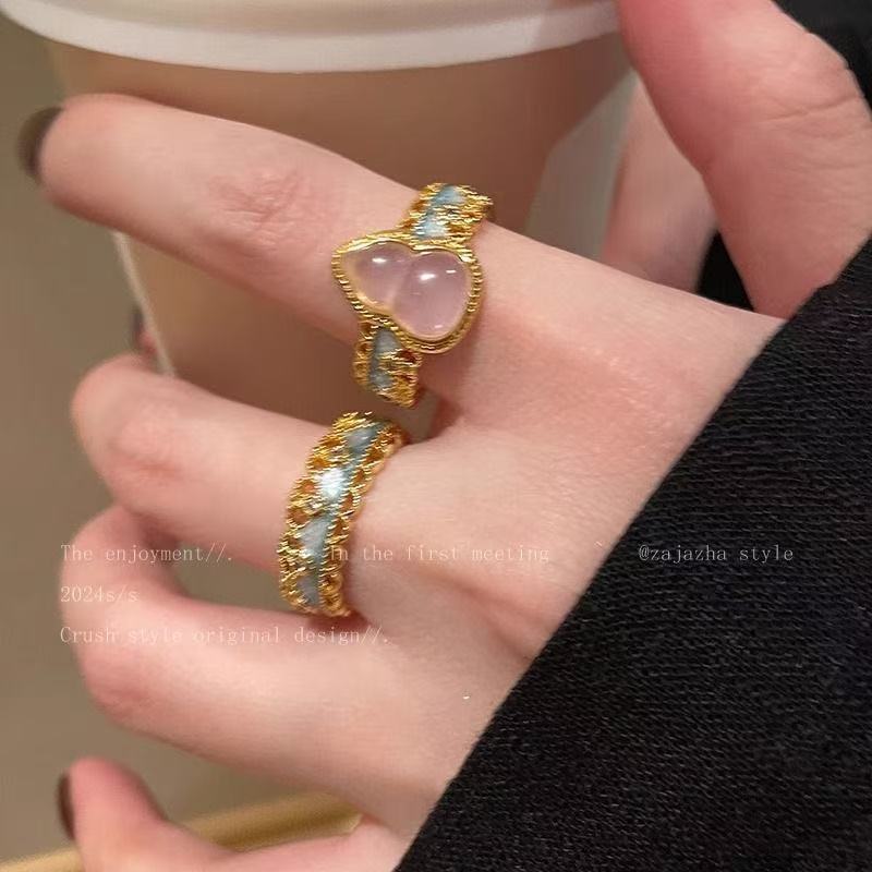 国风新中式滴釉蕾丝花边葫芦戒指女小众感食指戒气质国风指环详情2