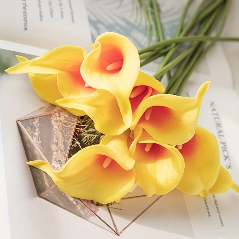 跨境爆款PU马蹄莲迷你马蹄莲高仿真逼真马蹄莲手感马蹄莲仿真花详情12