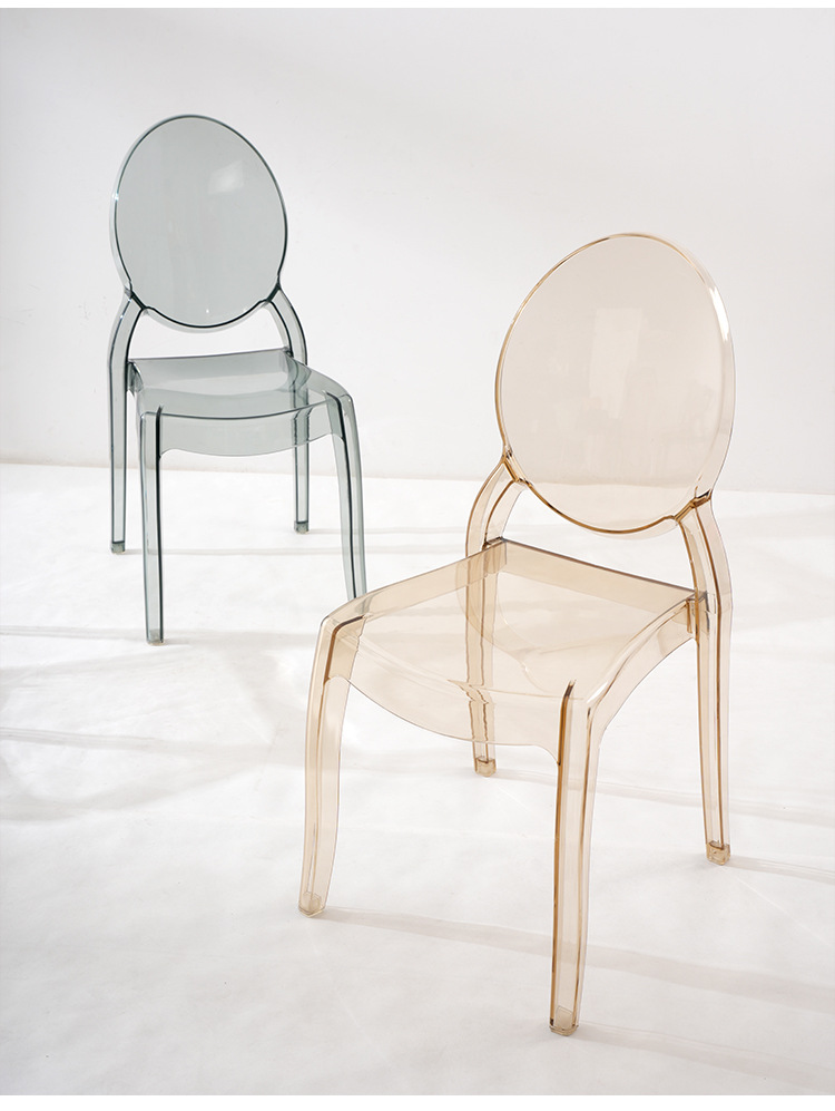 星辰欧式亚克力椅子现代简约餐椅魔鬼椅幽灵塑料透明水晶椅网红化妆椅详情2