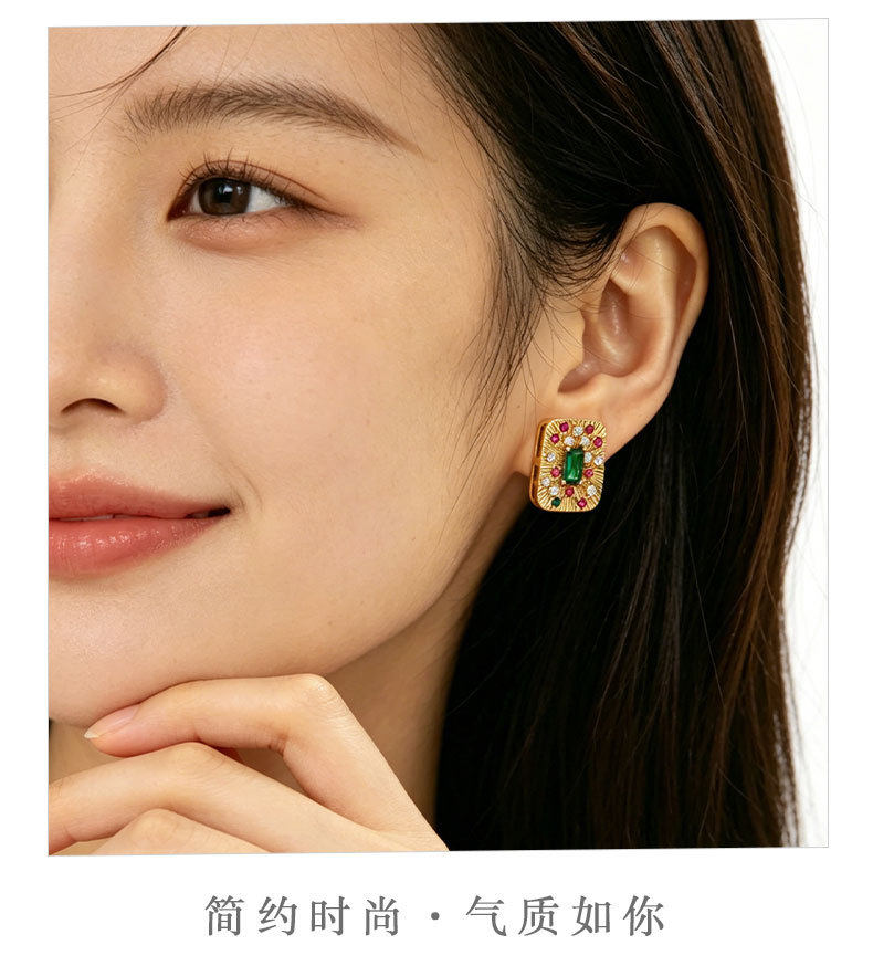 Серебристый цирконий s925 серебряная игла высокого класса pic 9